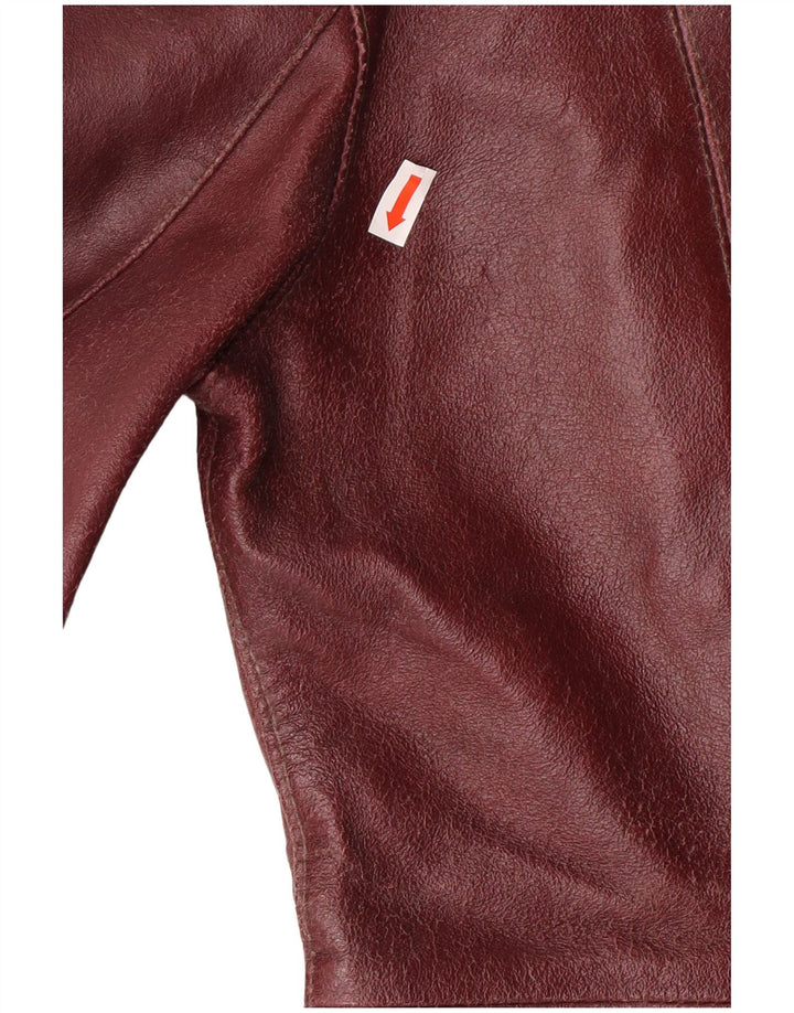 Dame læderjakke UK 10 Lille rødbrun læder