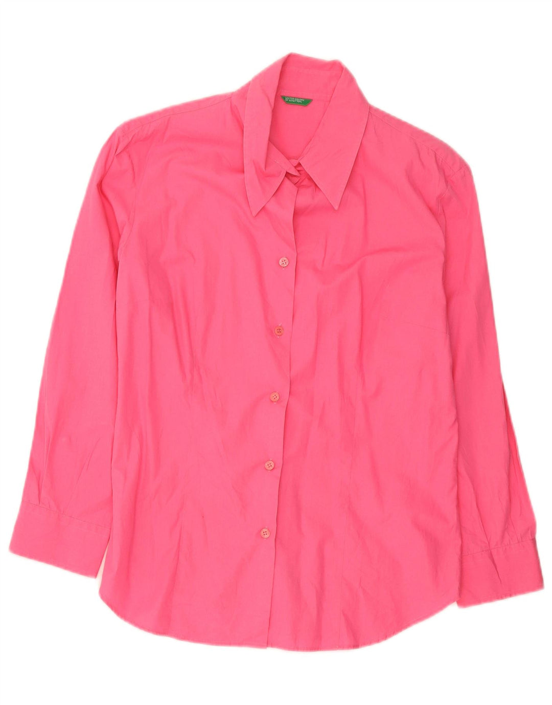 Benetton Dameskjorte Stor Pink Bomuld