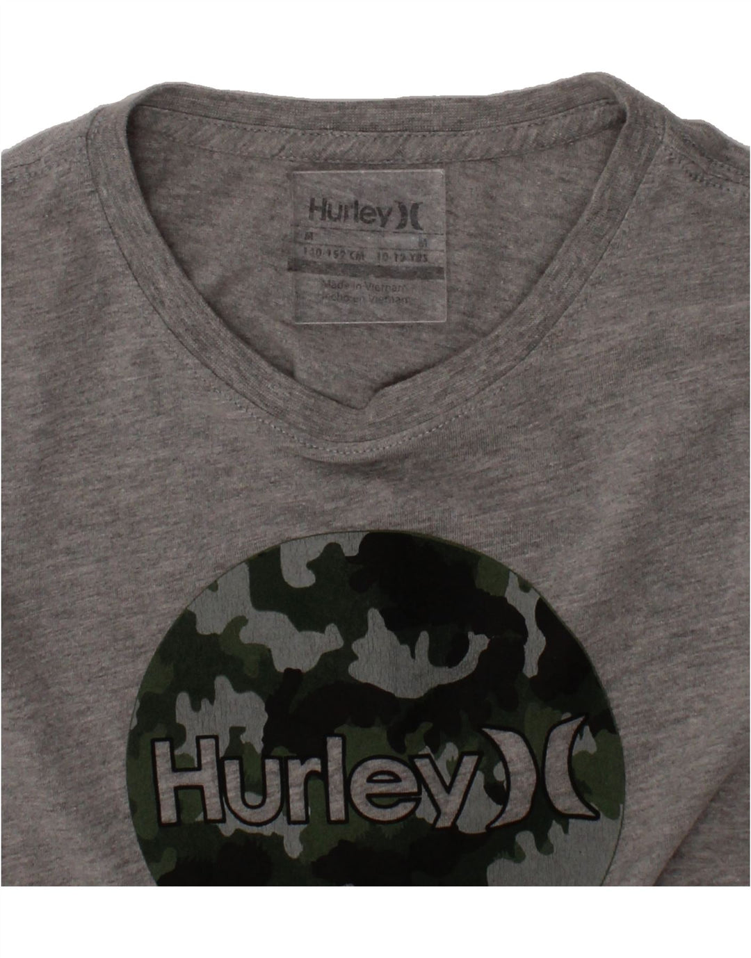 HURLEY Boys Graphic Top Long Sleeve 10-11 Years Medium  Grey Vintage Hurley and Second-Hand Hurley from Messina Hembry 