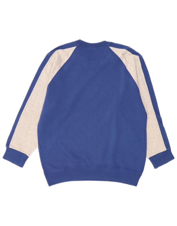 Champion Boys Grafisk Sweatshirt Jumper 11-12 år Large Blue Colourblock