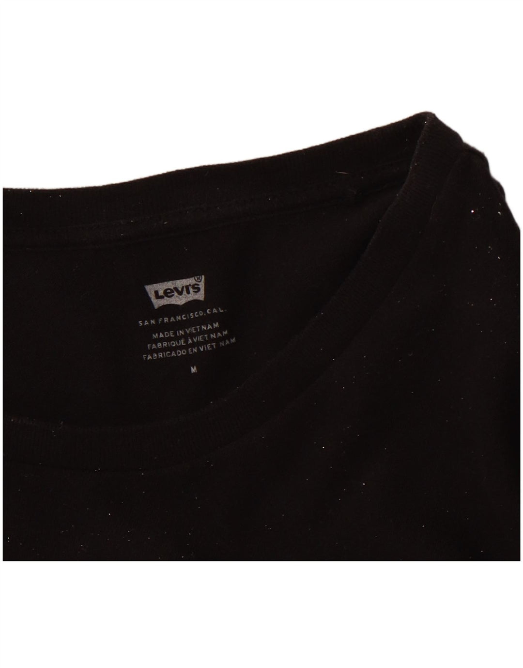 LEVI'S Womens Graphic T-Shirt Top UK 12 Medium Black