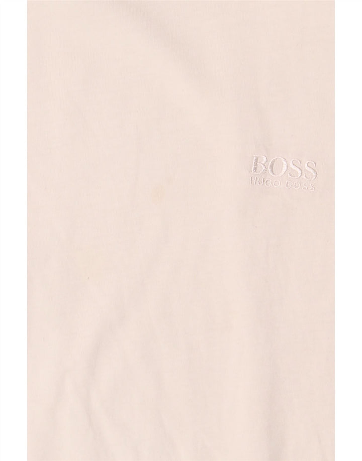 Hugo Boss Dame T-Shirt Top UK 12 Medium Hvid Bomuld
