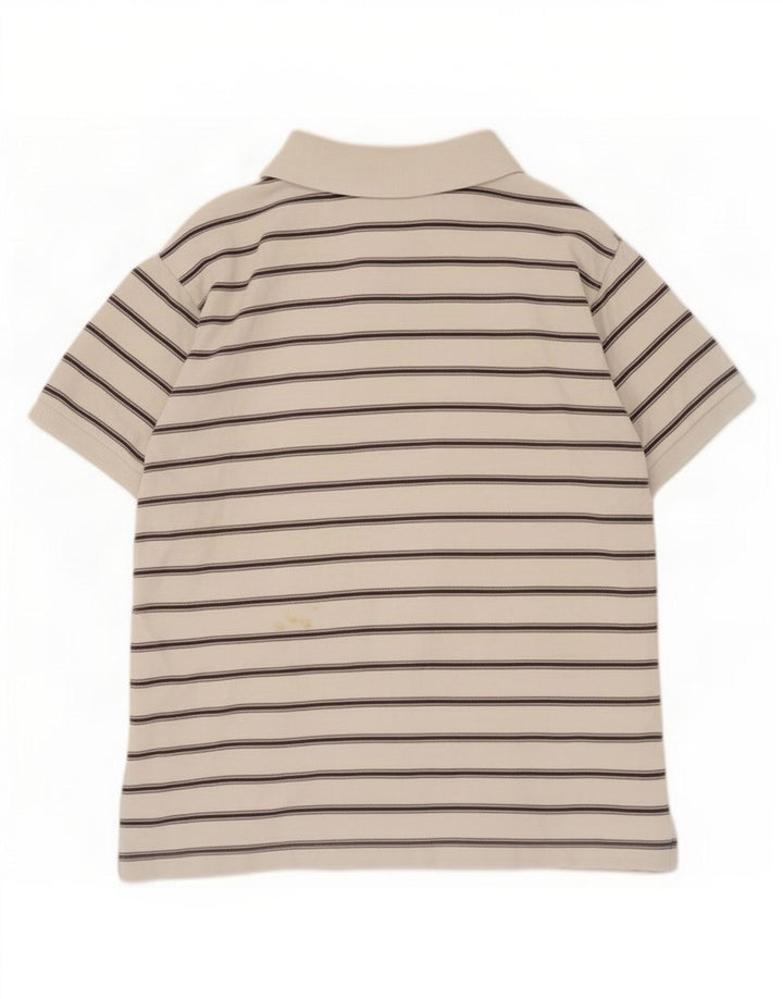 Invicta Polo Shirt til mænd IT 48 Medium hvid stribet bomuld