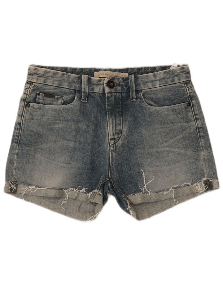 CALVIN KLEIN Womens Denim Shorts W28 Medium Blue Cotton