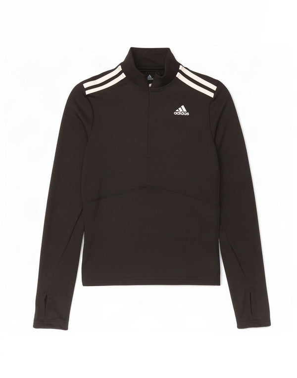 Adidas Dame Aeroready Pullover med lynlås-hals Træningsdragt Top UK 4/6 XS Sort