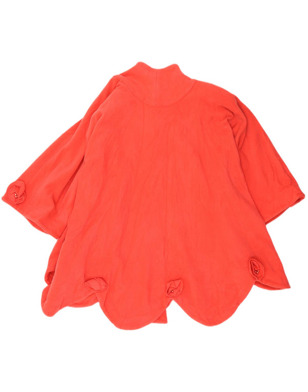 Vintage Dame Poncho Coat UK 20 2XL Rød