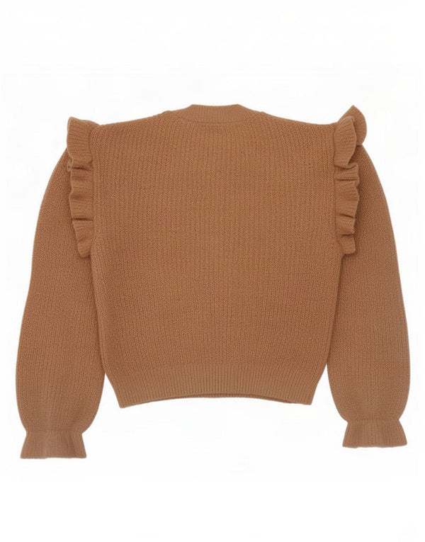 Zara Dame Loose Fit Jumper Sweater UK 14 Medium Beige