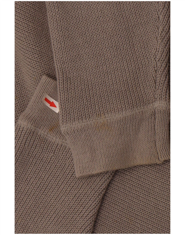 Reiss Herre Button Neck Jumper Sweater XL Grå Bomuld
