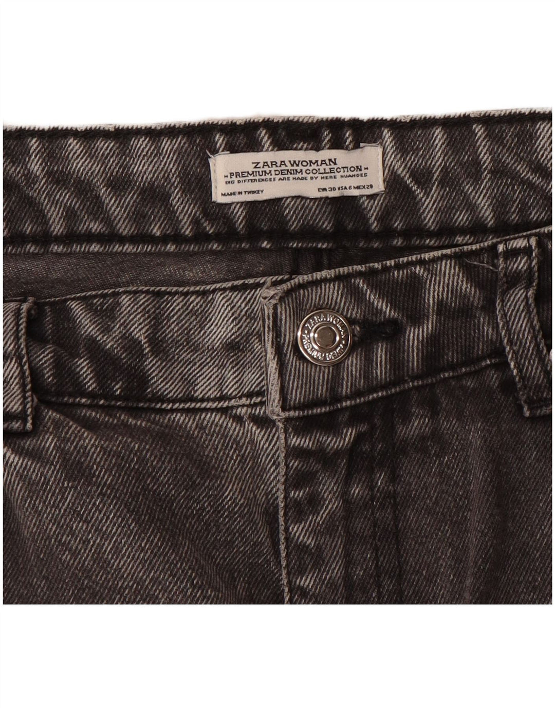 Zara Womens Tapered Jeans EU 38 Small W28 L26 Grå