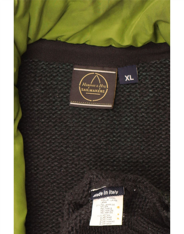 MURPHY & NYE Herre Sailmakers Cardigan Sweater XL Grå Uld