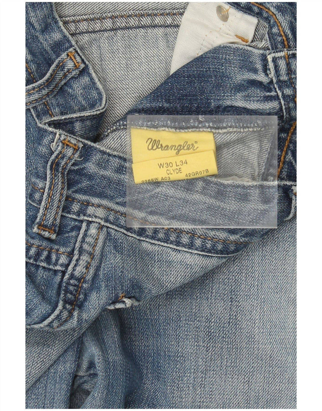 WRANGLER Herre Clyde Straight Jeans W30 L34 Blå Bomuld