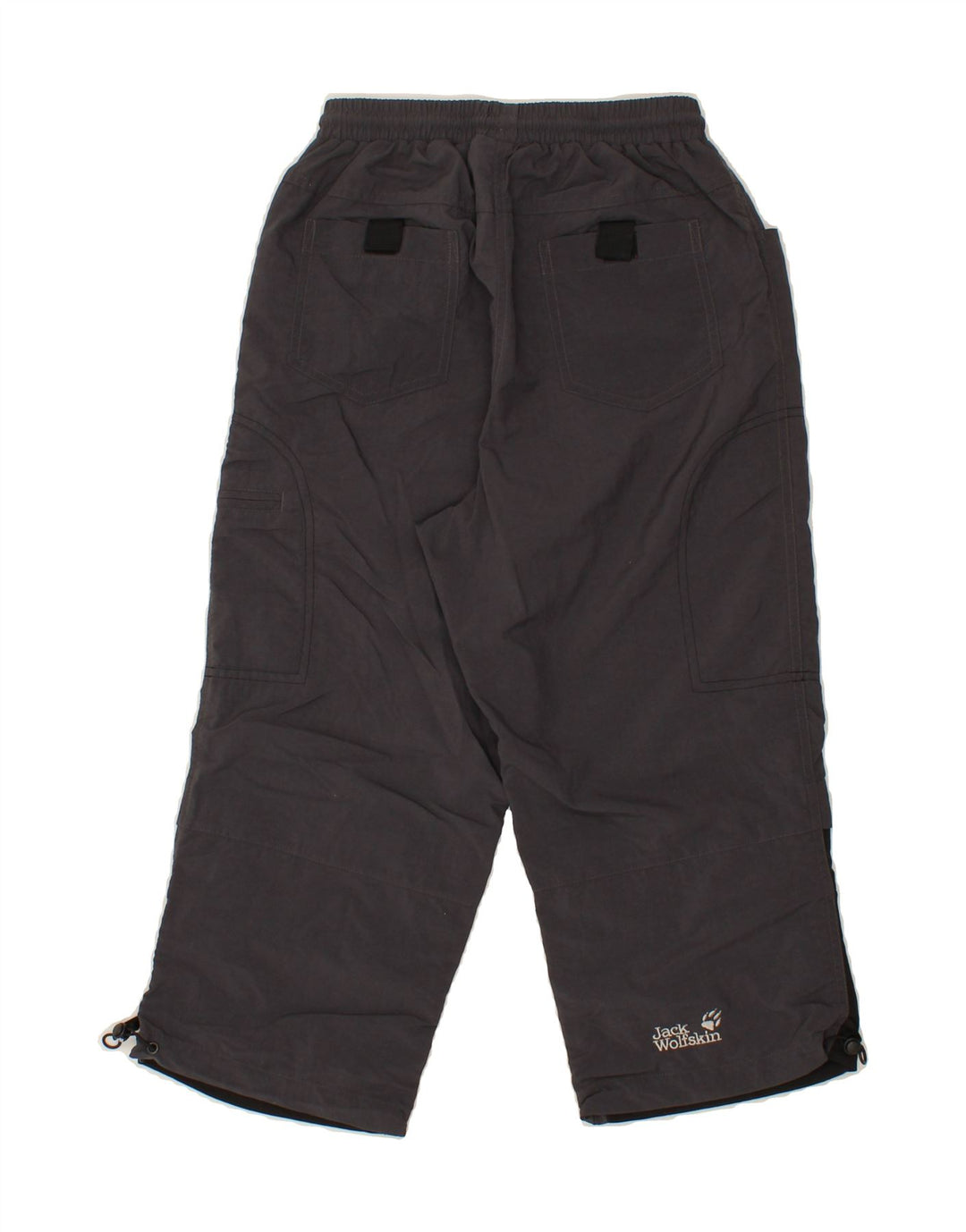 JACK WOLFSKIN Womens Capri Tracksuit Trousers UK 8 Small Grey Colourblock Vintage Jack Wolfskin and Second-Hand Jack Wolfskin from Messina Hembry 