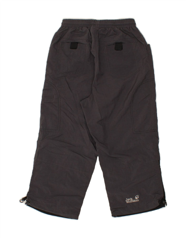 JACK WOLFSKIN Womens Capri Tracksuit Trousers UK 8 Small Grey Colourblock Vintage Jack Wolfskin and Second-Hand Jack Wolfskin from Messina Hembry 