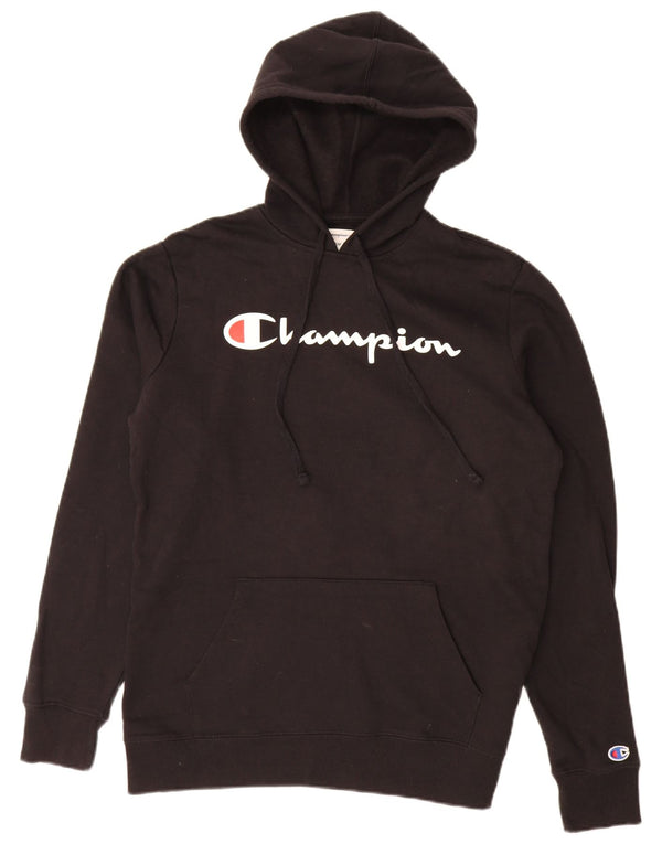 Champion Herre grafisk hættetrøje Jumper Medium Sort bomuld