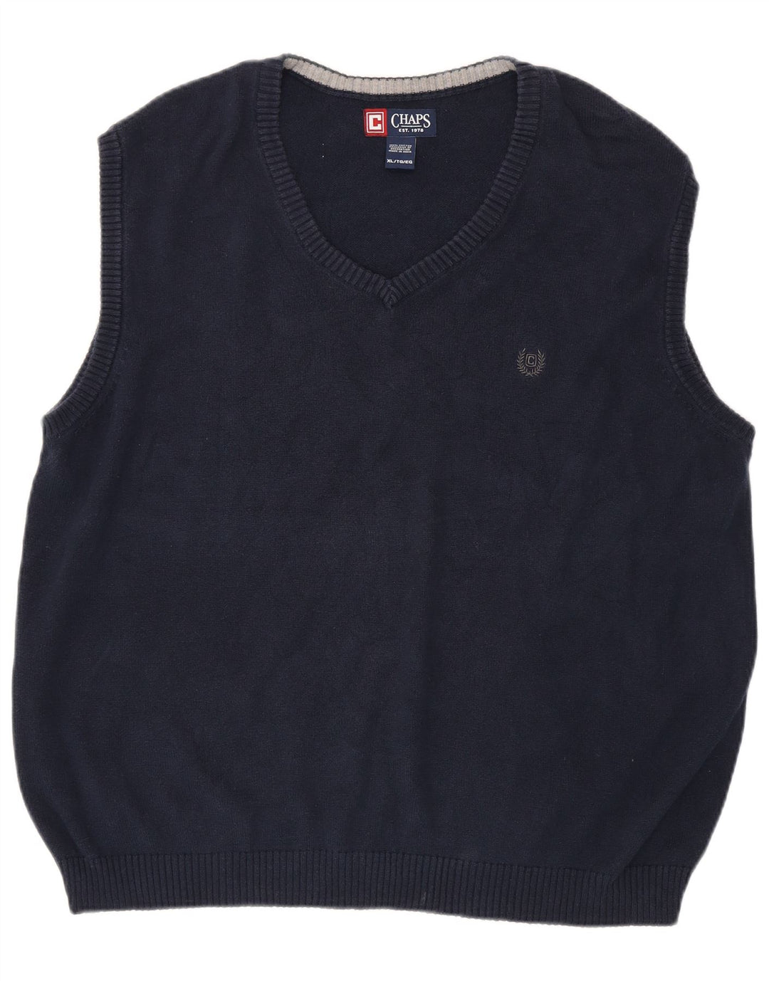 CHAPS Vest Tank Top XL Marineblå Bomuld