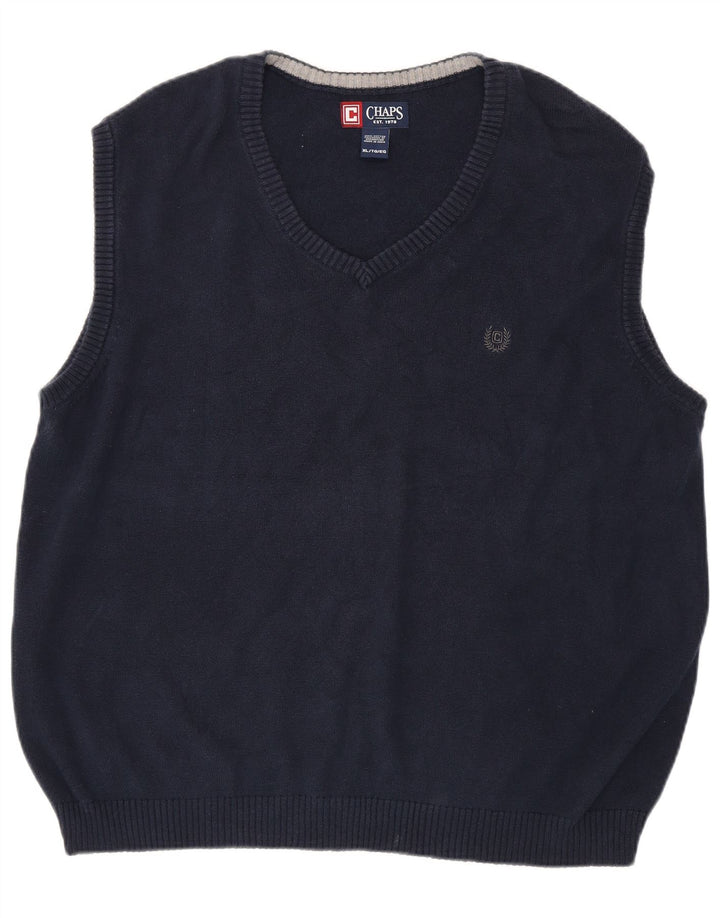 CHAPS Vest Tank Top XL Marineblå Bomuld