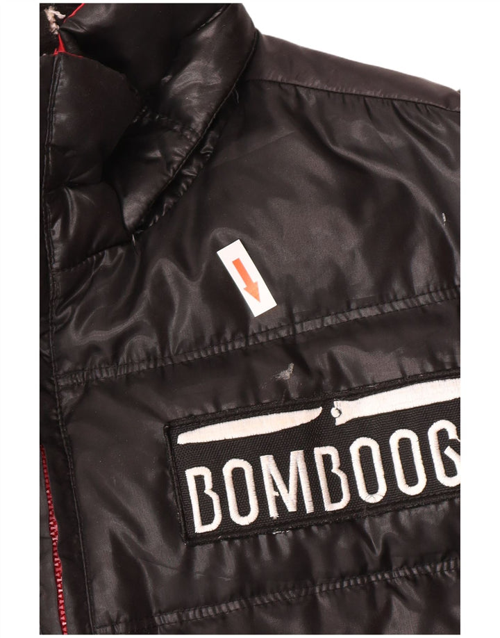 Bomboogie Herre Grafisk Grafisk Polstret Jakke UK 42 XL Sort Polyester