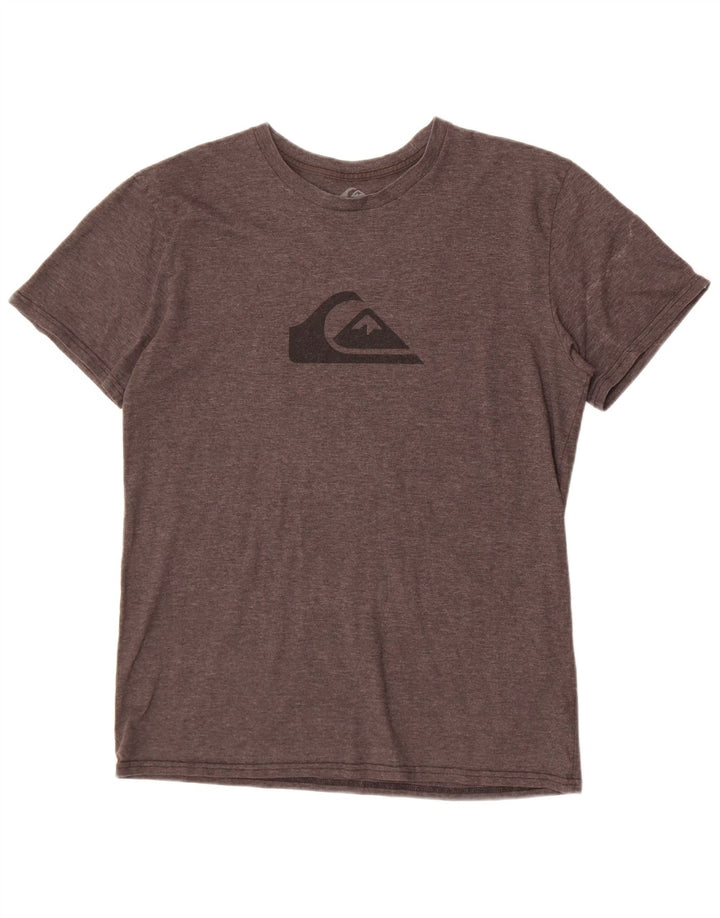 Quiksilver Herre Modern Fit Grafisk T-shirt Top mellemgrå bomuld