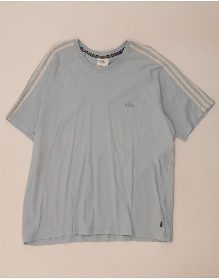 Adidas Herre T-Shirt Top XL Blå Bomuld
