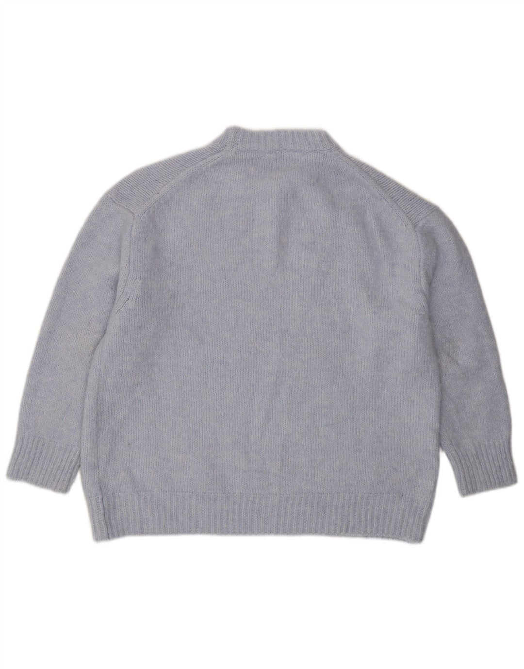 Zara Dame Oversized Crew Neck Jumper Sweater UK 16 Large Blue