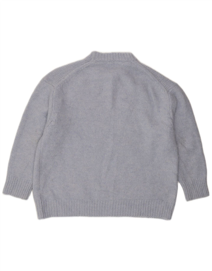 Zara Dame Oversized Crew Neck Jumper Sweater UK 16 Large Blue