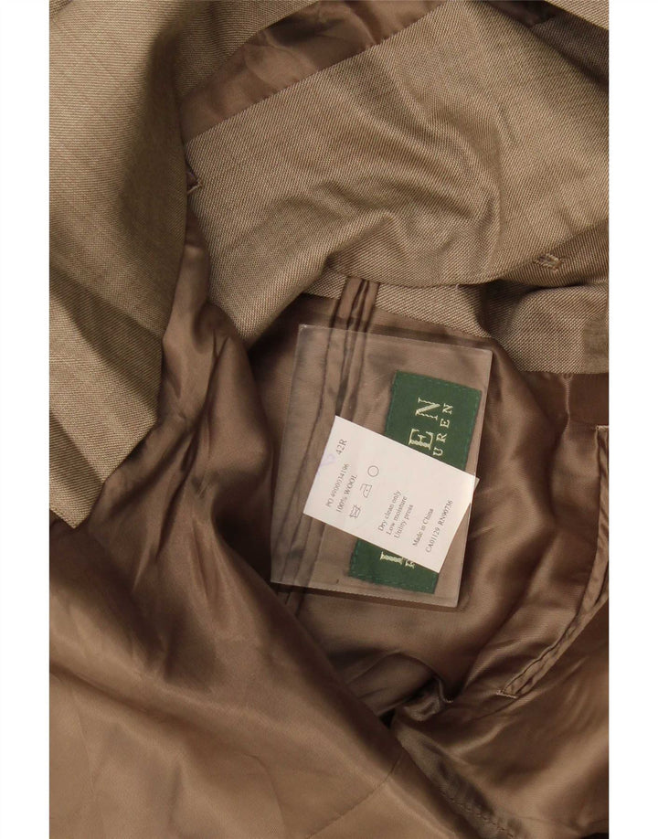 Ralph Lauren Herre 2-knaps blazerjakke UK 42 Stor beige uld
