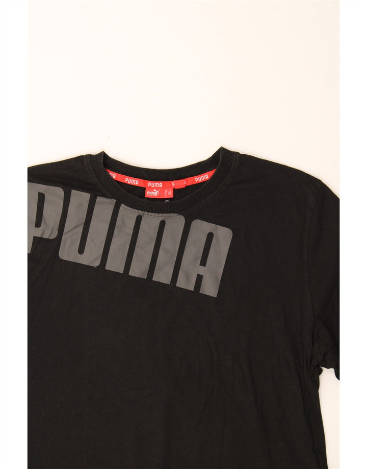 PUMA Mens Graphic T-Shirt Top Large Black Cotton Vintage Puma and Second-Hand Puma from Messina Hembry 