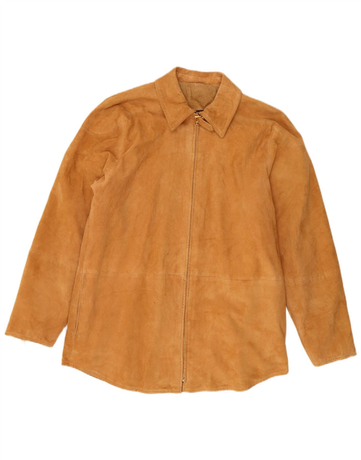 Escada Dame Ruskindsjakke UK 14 Medium Brun Læder