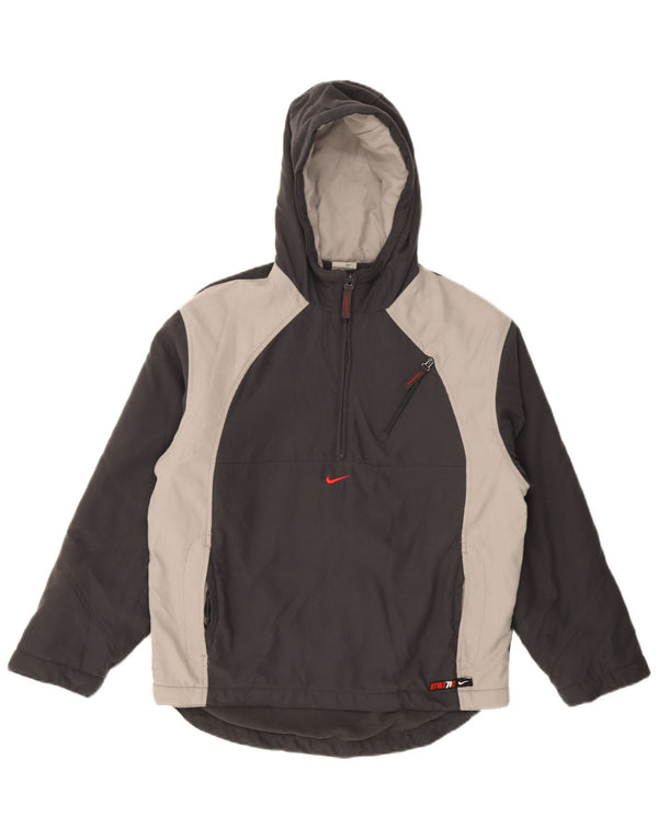 Nike drenge grafisk hættejakke i anorak 12-13 år stor grå farveblok