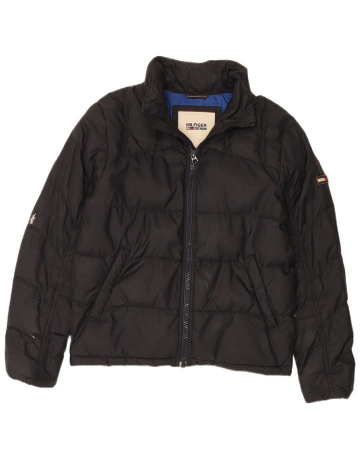 Tommy Hilfiger Herre Polstret Jakke UK 38 Medium Sort Nylon