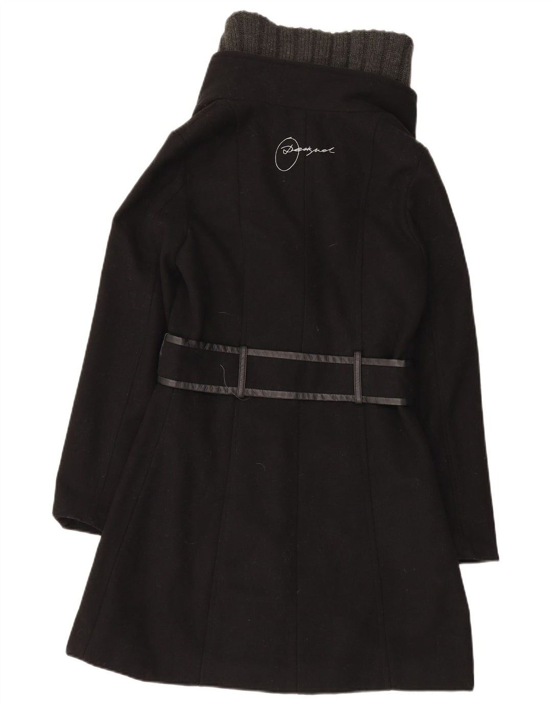 Desigual grafisk overfrakke til kvinder EU 36 Lille sort polyester