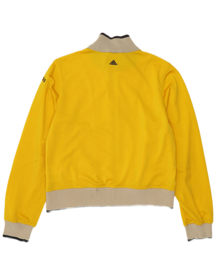 Adidas Grafisk træningsdragt topjakke til kvinder UK 12 Medium Gul Polyester