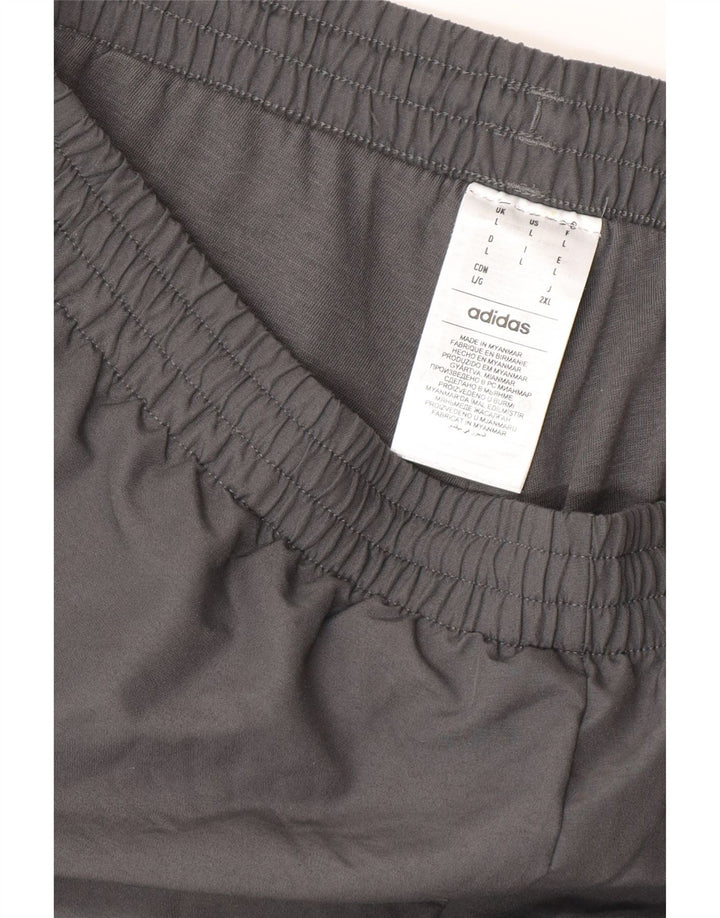 ADIDAS Mens Tracksuit Trousers Joggers Large  Grey Polyester