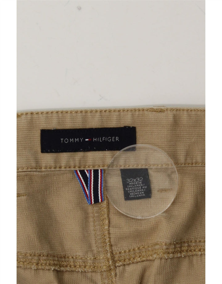 TOMMY HILFIGER Straight Casual Bukser til mænd W32 L32 Beige Bomuld