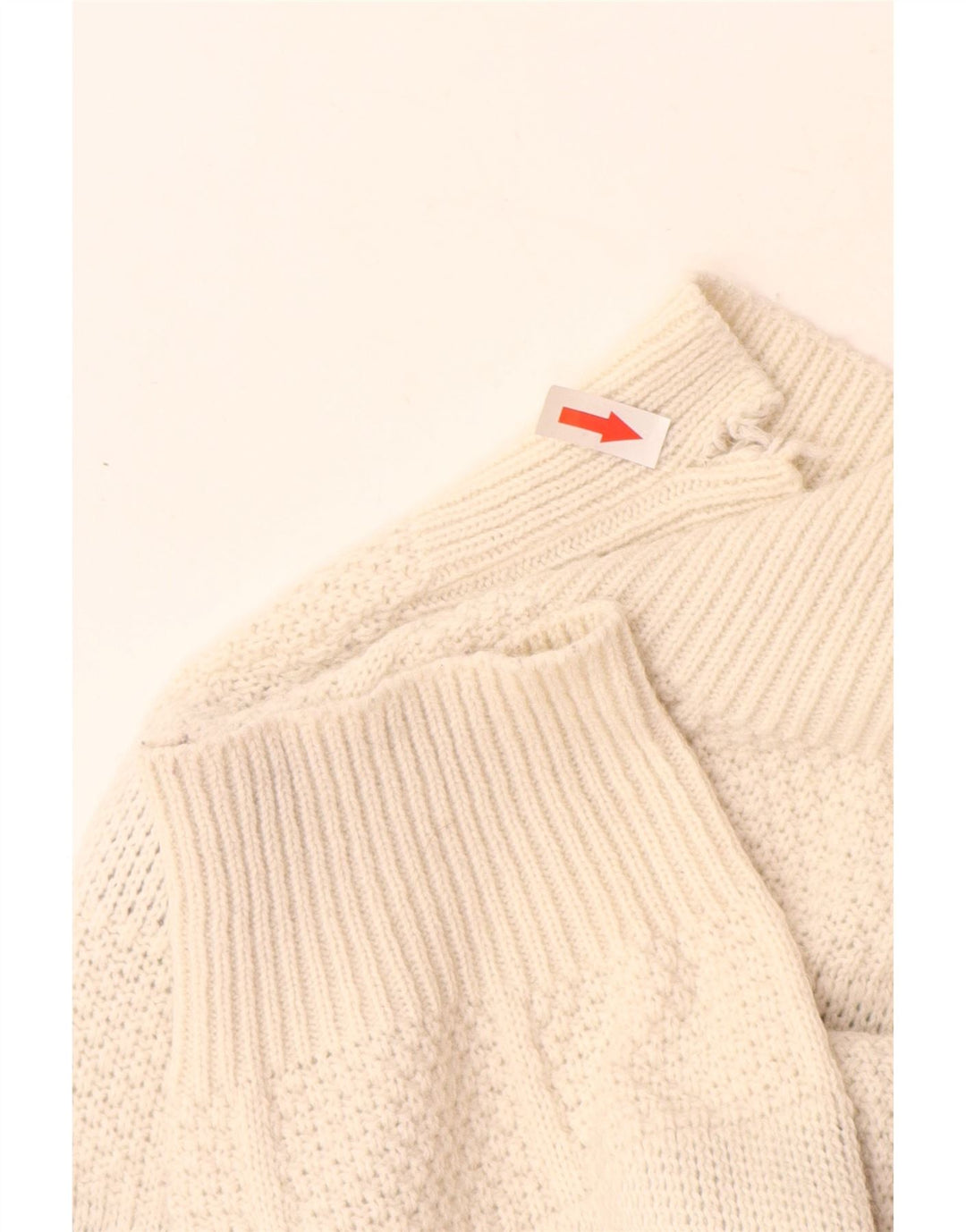 Vintage Herre Crew Neck sweater XL Hvid Argyle/Diamond