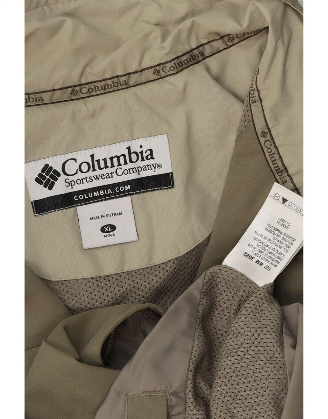 Columbia Herre Bomber Jacket UK 42 XL Khaki Polyester