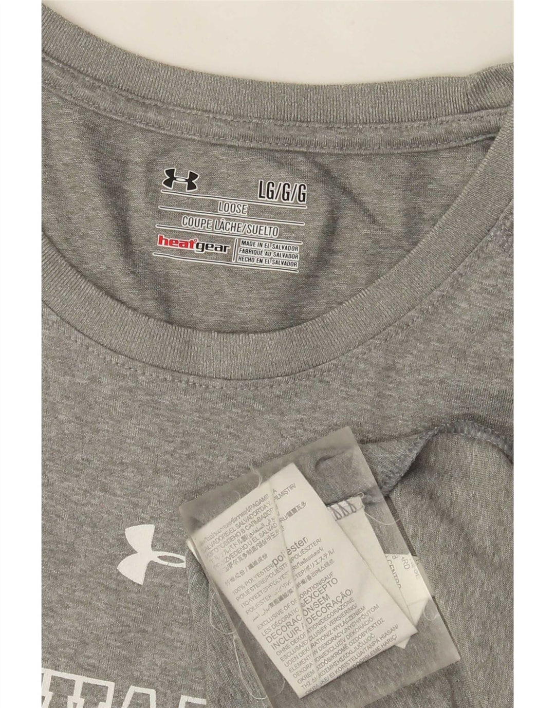 Under Armour Herre Milwaukee Grafisk T-Shirt Top Stor Grå Polyester