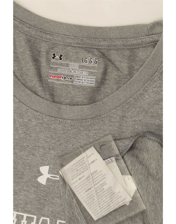 Under Armour Herre Milwaukee Grafisk T-Shirt Top Stor Grå Polyester