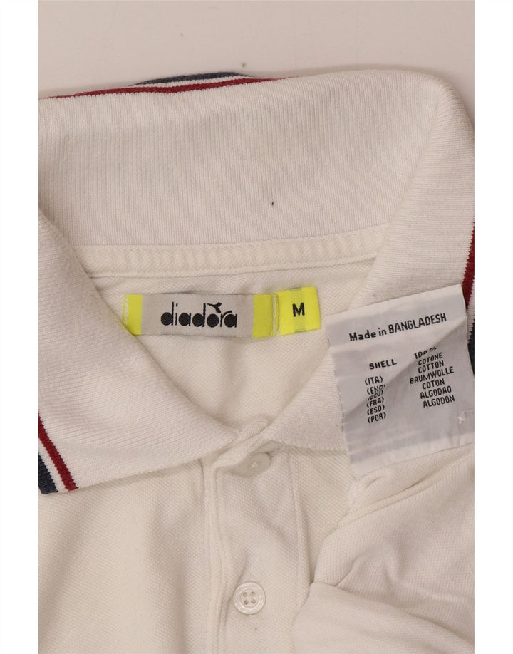 DIADORA Poloshirt til mænd Medium hvid bomuld