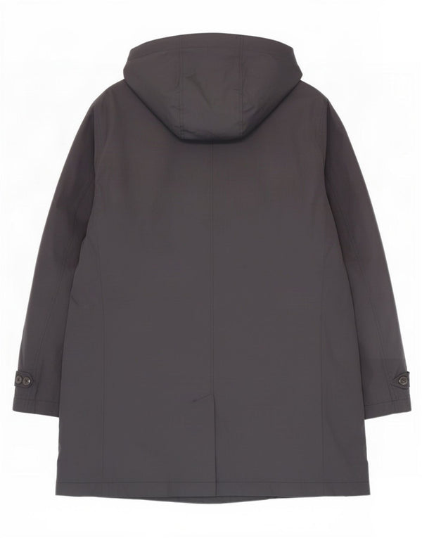 Marks & Spencer Overfrakke med hætte til mænd UK 42 XL marineblå polyester