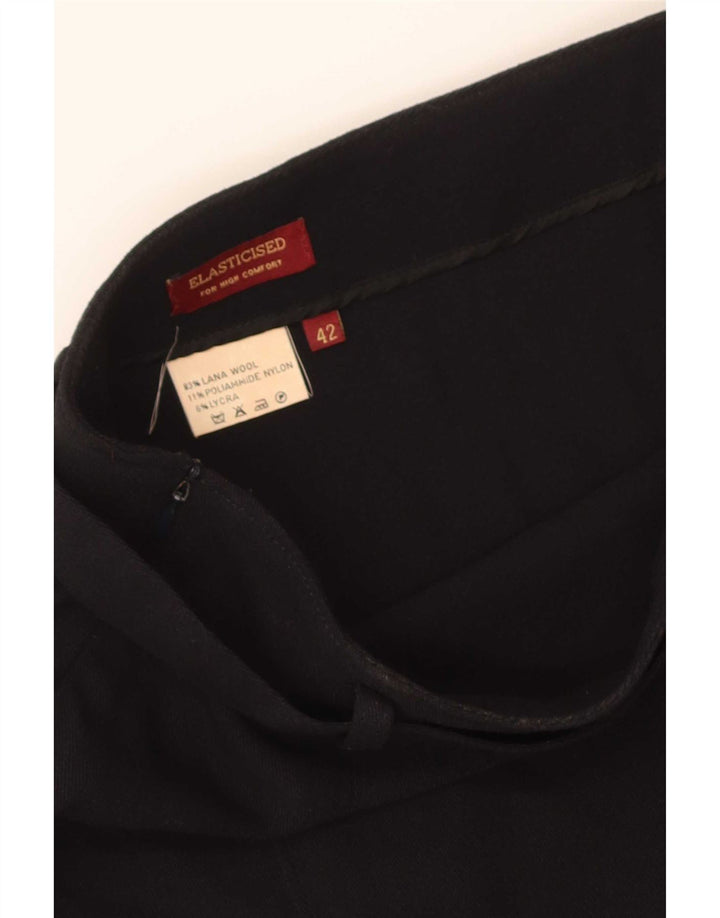 Vintage lige nederdel til kvinder IT 42 Medium W26 Sort uld