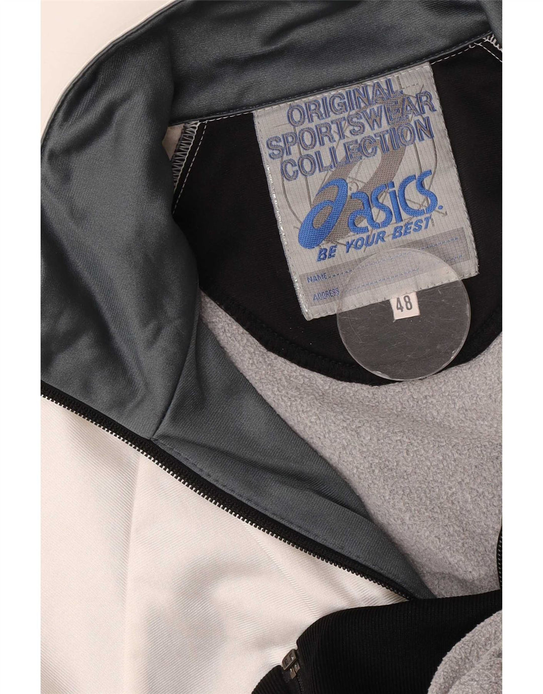 Asics Grafisk træningsdragt til mænd Topjakke IT 48 Medium Sort Farveblok
