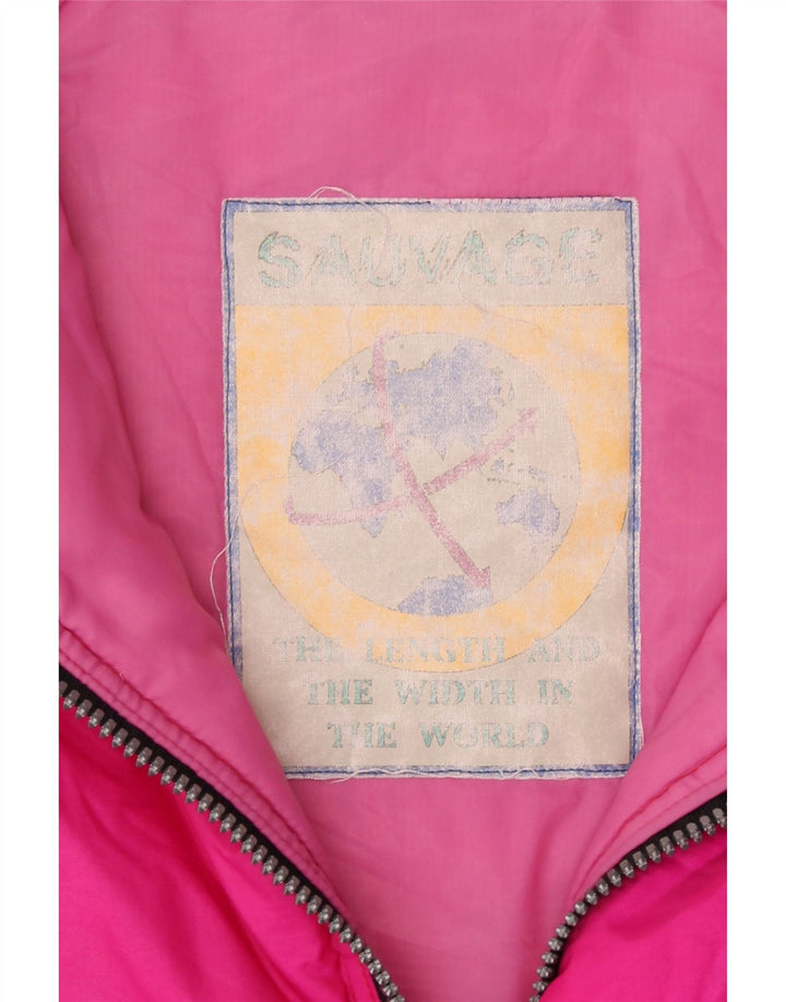 SAUVAGE Womens Padded Coat UK 14 Medium Pink Vintage Sauvage and Second-Hand Sauvage from Messina Hembry 