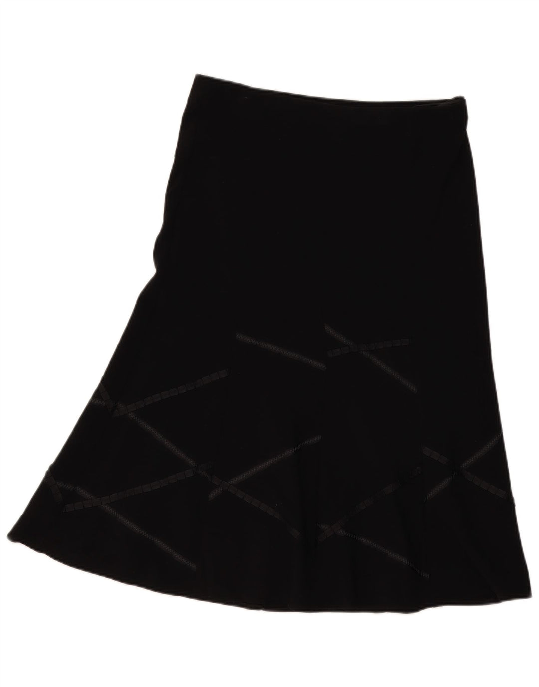 Marks & Spencer A-line nederdel til kvinder UK 12 Medium W34 Sort Geometrisk