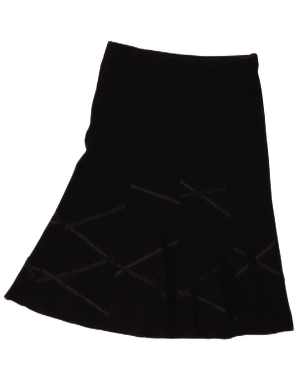 Marks & Spencer A-line nederdel til kvinder UK 12 Medium W34 Sort Geometrisk