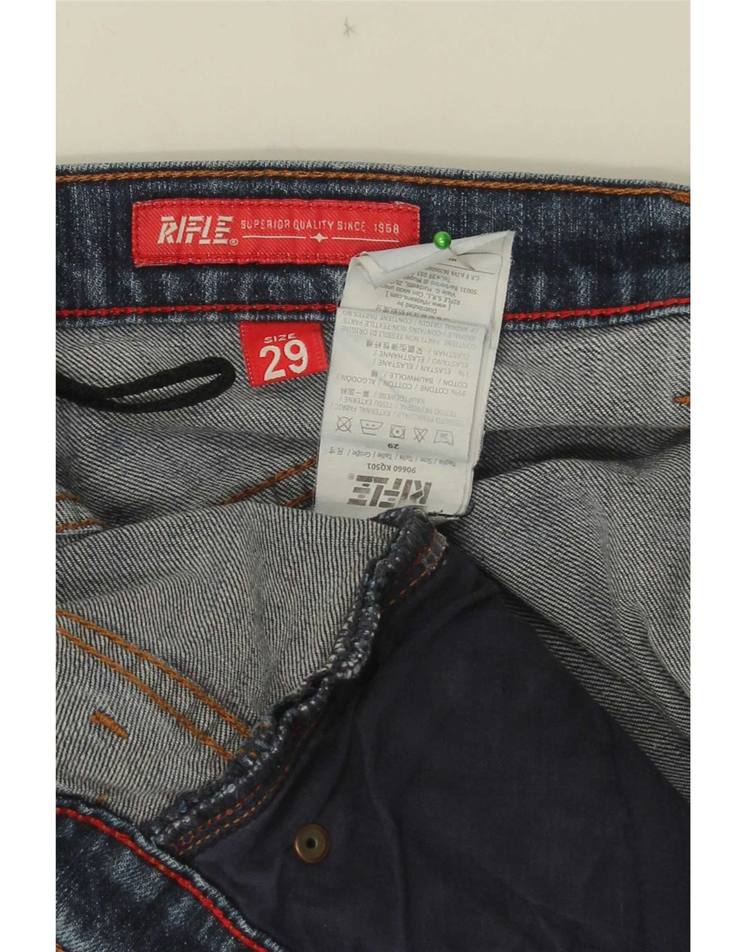 Rifle Dame Skinny Jeans W29 L31 Blå Bomuld