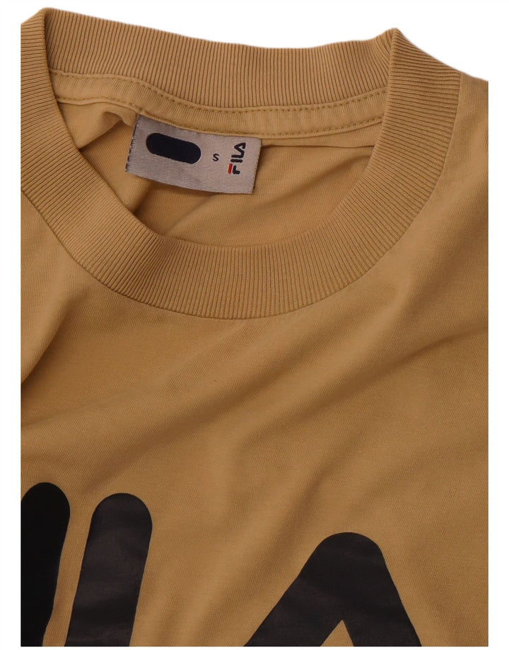 FILA Herre Grafisk T-Shirt Top Lille Beige
