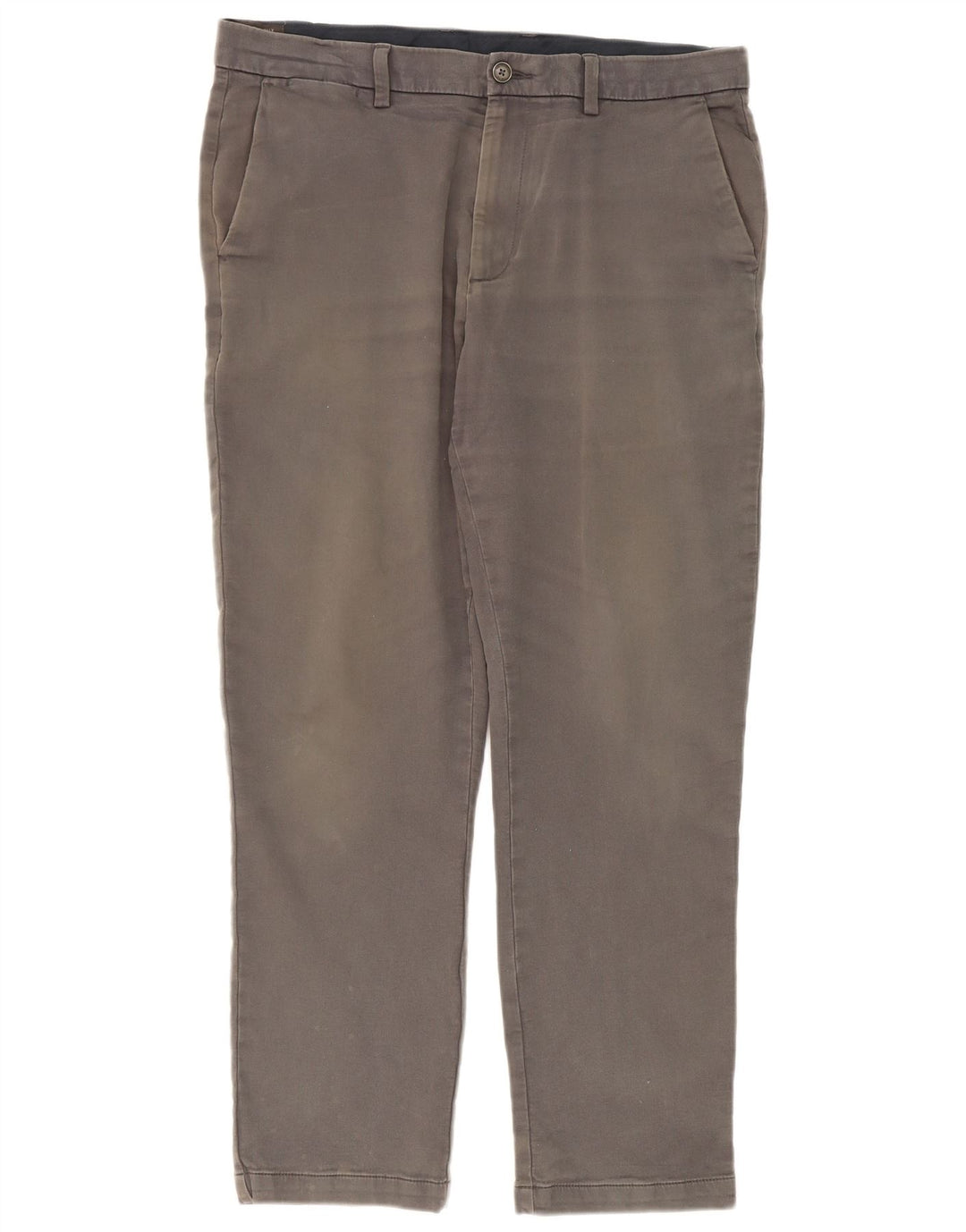 Marks & Spencer Herre Slim Chino Bukser W36 L31 Grå Bomuld