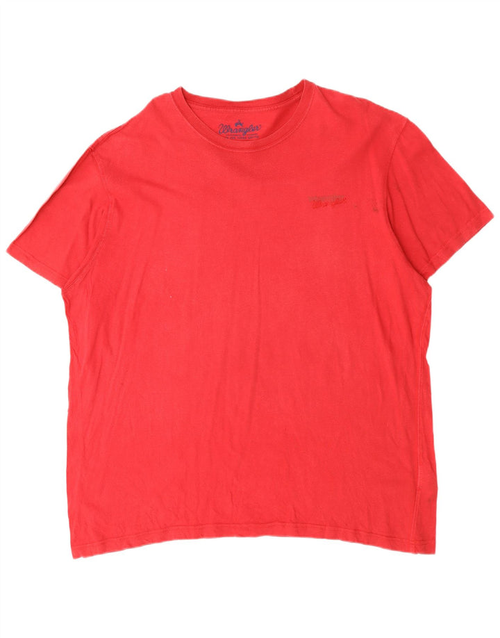 WRANGLER Herre T-Shirt Top 2XL Rød Bomuld