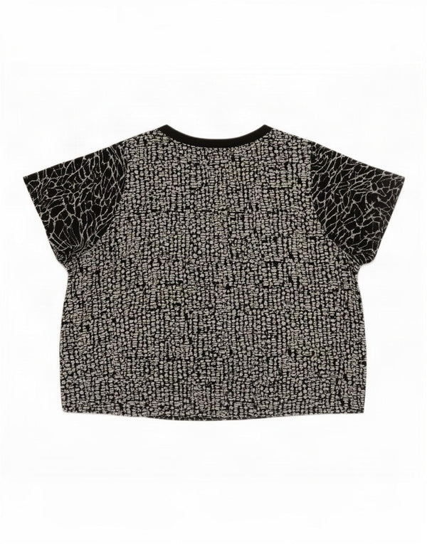 Marks & Spencer Damebluse Top UK 24 4XL Sort Animal Print Polyester
